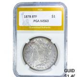 1878 8TF Morgan Silver Dollar PGA MS63