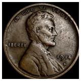 1914-S Lincoln Wheat Cent NEARLY UNCIRCULATED