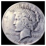 1934 Silver Peace Dollar LIGHTLY CIRCULATED