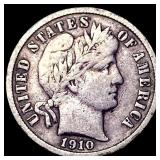 1910-S Silver Barber Dime LIGHTLY CIRCULATED