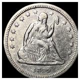 1859 Seated Liberty Quarter CHOICE AU