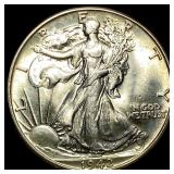1942 Silver Half Dollar Walking Liberty GEM BU