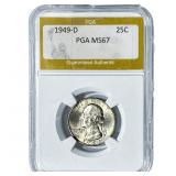 1949-D Washington Silver Quarter PGA MS67