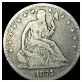 1877-S Seated Liberty Half Dollar LIGHTLY  CIRCUL