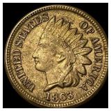 1863 Indian Head Cent CHOICE AU