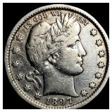 1897 Barber Quarter NEARLY UNCIRCULATED