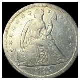 1846-O Seated Liberty Silver Dollar NEARLY  UNCIR