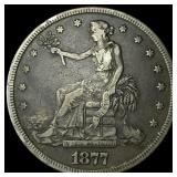 1877-S Silver Trade Dollar NEARLY  UNCIRCULATED