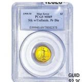 1999-W Gold $5 American Eagle 1/10oz PCGS MS69