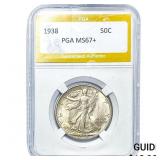 1938 Walking Liberty Half Dollar PGA MS67+