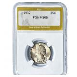 1932 Washington Silver Quarter PGA MS66
