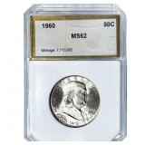 1960 Franklin Half Dollar PGA MS62