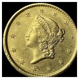 1853 $1 Gold Liberty Head Type 1 UNCIRCULATED