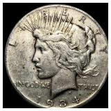 1934 Peace Silver Dollar NEARLY UNCIRCULATED