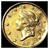 1853 Gold $1 Liberty Head Type 1 UNCIRCULATED