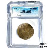 ND Copper Connecticut Token Off Center ICG AG3