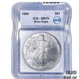1999 Silver Eagle ICG MS70