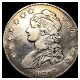 1836 Capped Bust Half Dollar NEARLY UNCIRCULATED