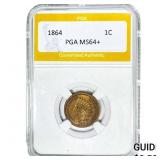 1864 Indian Head Cent PGA MS64+