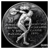 1970 Panama Olympic Commem. Silver 5 Balbaos CHOIC