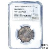 1846-ZS Mexico Silver 2 Reales NGC F Details