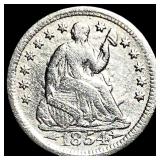 1854 Seated Liberty Half Dime CLOSELY UNCIRCULATED