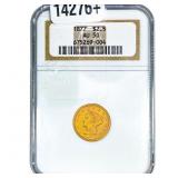 1877 $2.50 Gold Quarter Eagle NGC AU50