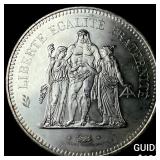 1975 France Silver 50 Francs GEM BU