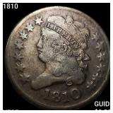 1810 Classic Head Half Cent ABOUT UNCIRCULATED