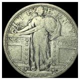 1917-D Type 1 Silver Standing Liberty Quarter  NE