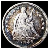 1849 Seated Liberty Silver Half Dime NEARLY UNCIRC