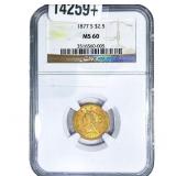 1877 $2.50 Gold Quarter Eagle NGC MS60
