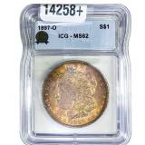 1897-O Morgan Silver Dollar ICG MS62
