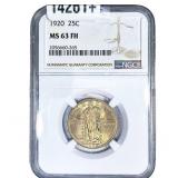 1920 Standing Liberty Quarter NGC MS63 FH