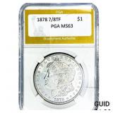 1878 7/8TF Morgan Silver Dollar PGA MS63