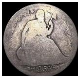 1853 Arrows/Rays Seated Liberty Half Dollar  NICE