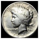 1921 Silver Peace Dollar LIGHTLY CIRCULATED