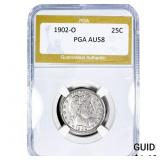 1902-O Barber Quarter PGA AU58