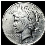 1934 Peace Silver Dollar LIGHTLY CIRCULATED