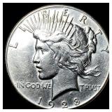 1928 Silver Peace Dollar CHOICE AU