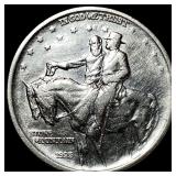 1925 Silver Stone Mountain Half Dollar CLOSELY UNC