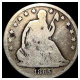 1865-S Silver Half Dollar NICELY CIRCULATED