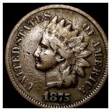 1875 Indian Head Cent NEARLY UNCIRCULATED