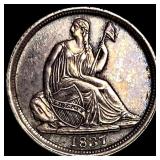 1837 Silver Half Dime No Stars CHOICE BU