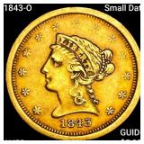 1843-O Small Date $2.50 Gold Quarter Eagle CHOICE