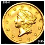 1853-O Rare Gold Dollar CHOICE AU