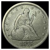 1875-S Twenty Cent Piece LIGHTLY CIRCULATED