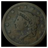 1838 Coronet Head Large Cent NEARLY  UNCIRCULATED