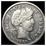 1897-O Silver Barber Dime NEARLY UNCIRCULATED