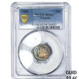 1888 Canada Silver 10C PCGS MS62